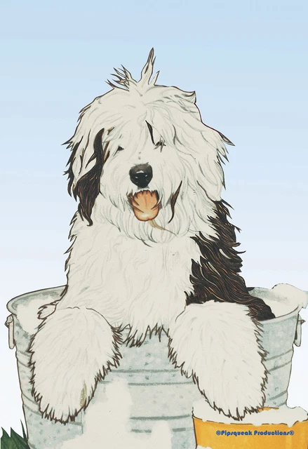 Pipsqueak House Flag - Old English Sheepdog 49829