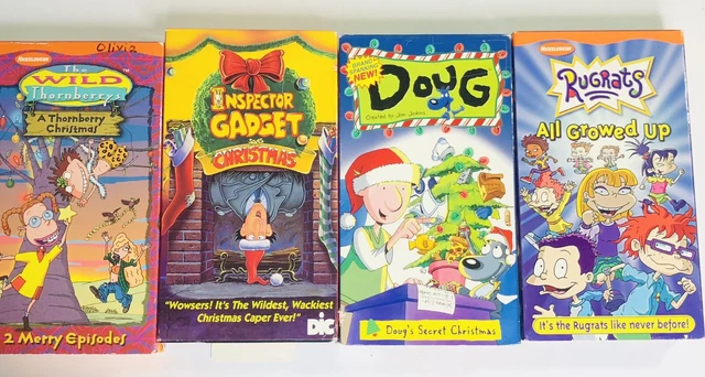 Doug Rugrats NICKELODEON VHS DOUG Thornberrys Inspector Gadget Christmas Rugrats ...