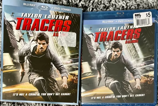 Tracers Blu-Ray/Dvd Combo 2015 Factory Sealed Taylor Lautner W/Slipcover