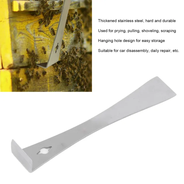 StainlessSteel Pry Bar Flat Crowbar Tool Nail Puller Scraper For Car Disassembly