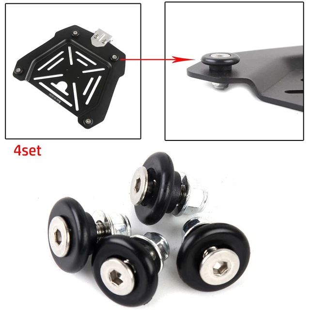 Boccola Pastiglia Moto Bagagli ABS Nero CNC Alluminio Lega for Conservazione Box