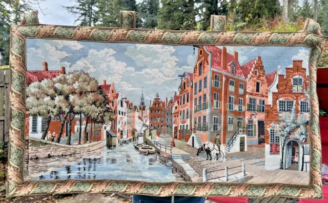 Metrax Tapestry/Wall Hanging European Canal View 51 x 27