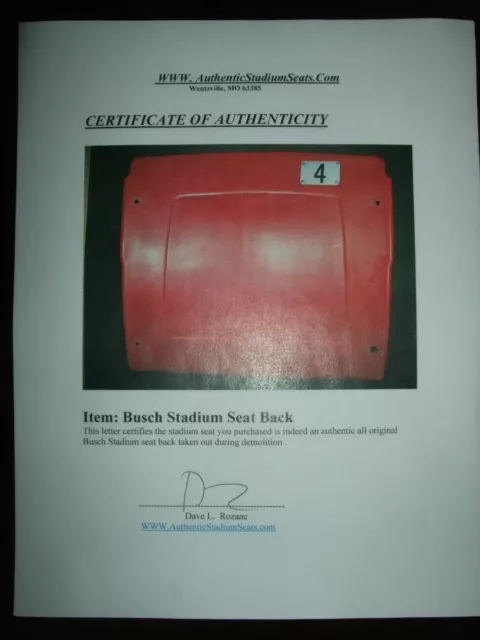 Busch Stadium seat back #4 Yadier Molina  St Louis Cardinals 3