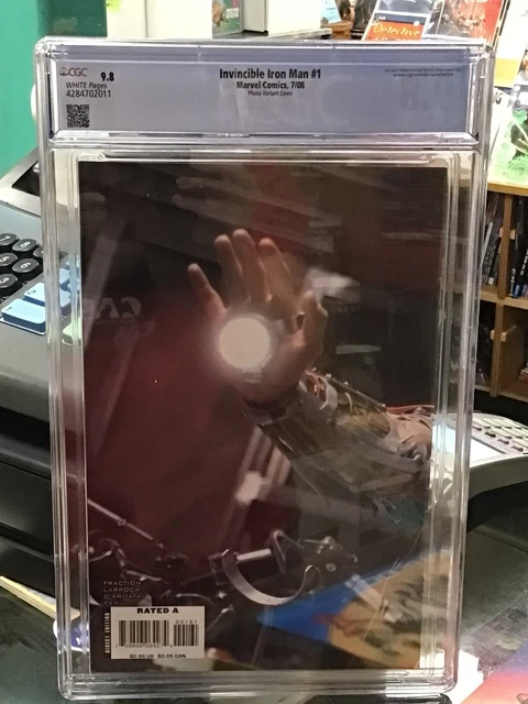 Invincible Iron Man #1 Marvel 2008 Photo Wrap Cover Cgc 9.8 2