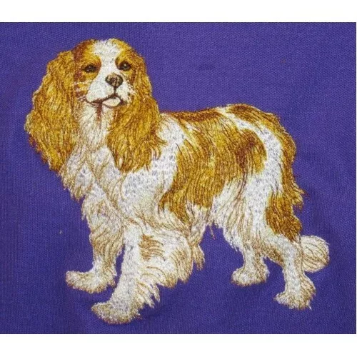 Embroidered Long-Sleeved T-Shirt - Cavalier King Charles Spaniel DTL007