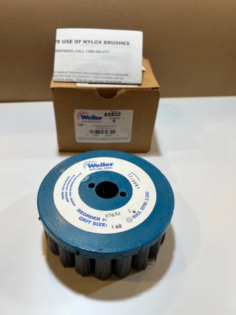Weiler  85832 5" Nylox Silicon Carbide Disc Brush .035/180Sc Fill Usa