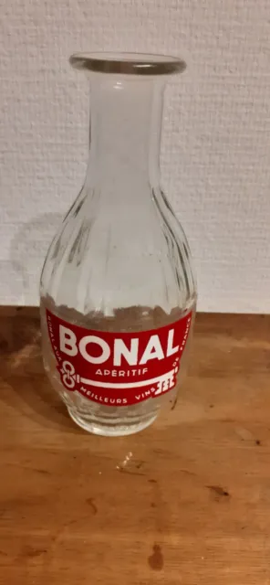 Carafe BONAL apéritif demi litre Pichet de bar en verre ancienne