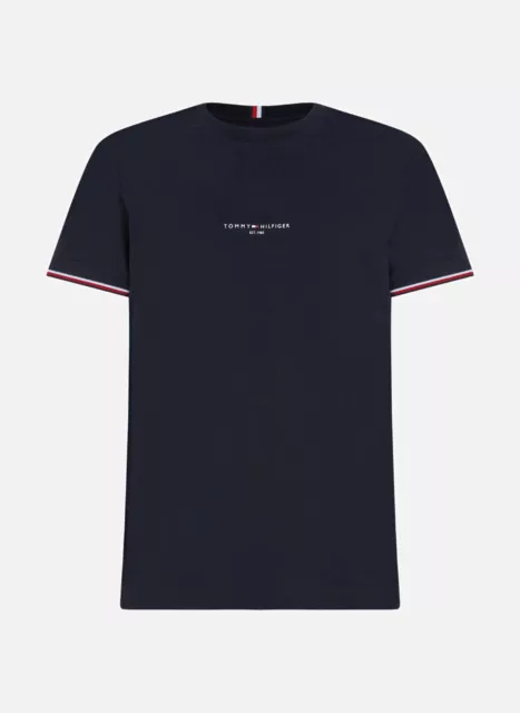 Premium Tommy Hilfiger Herren Kurzarm T-Shirts, Schwarz, Größe L