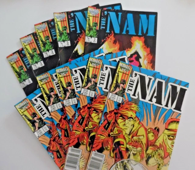 Marvel Comic Book The ‘Nam #2 AND #3 - LOT OF 10 - 5 OF EACH ISSUE