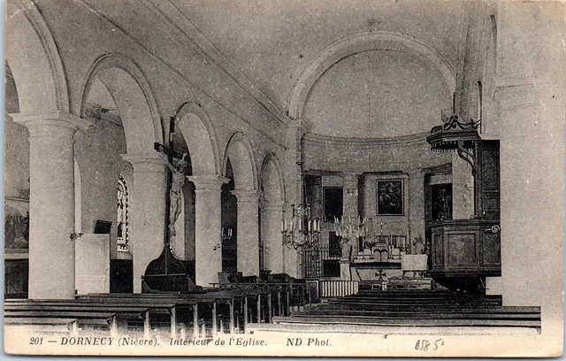58 DORNECY - interieur de l'eglise -