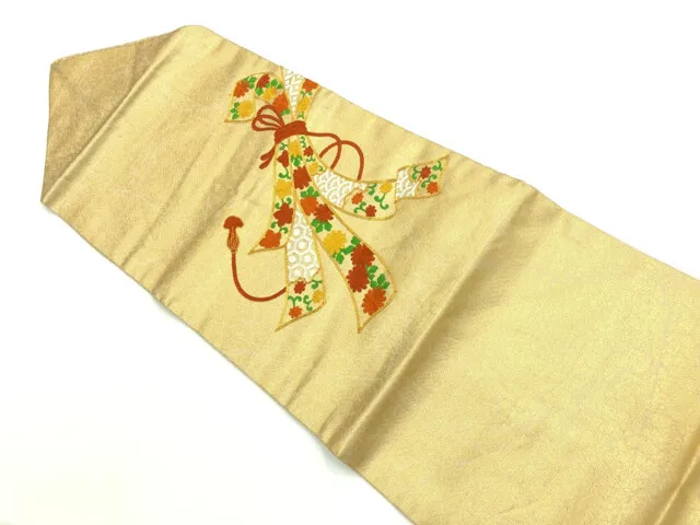 6509003: Japanese Kimono / Vintage Nagoya Obi / Embroidery / Noshi Pattern