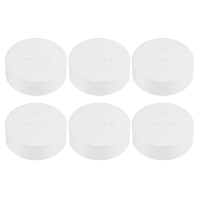 2.4" PVC Pipe End Cap Fitting, 6 Pack Furniture Grade Plug Coupling Socket