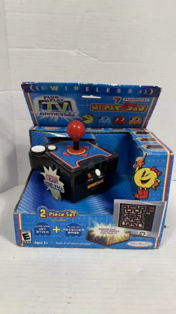 Ms Pac-Man Plug and Play Wireless TV Arcade 7 In 1 Game Namco Jakks Pacific 2004