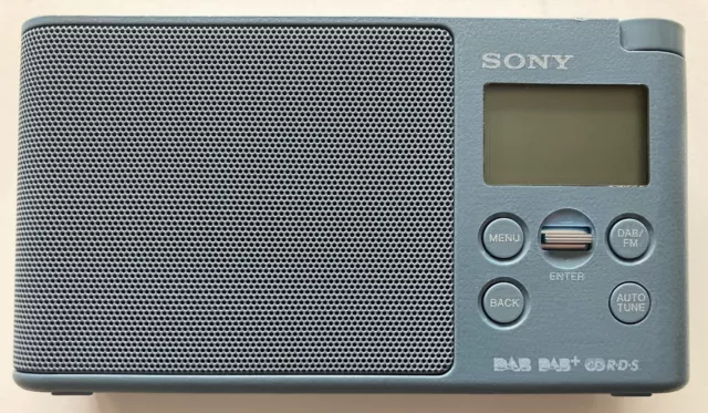 SONY XDR-S41D Radio, FM, DAB, DAB+, Küche Akku / Netzbetrieb Babyblau Batterie