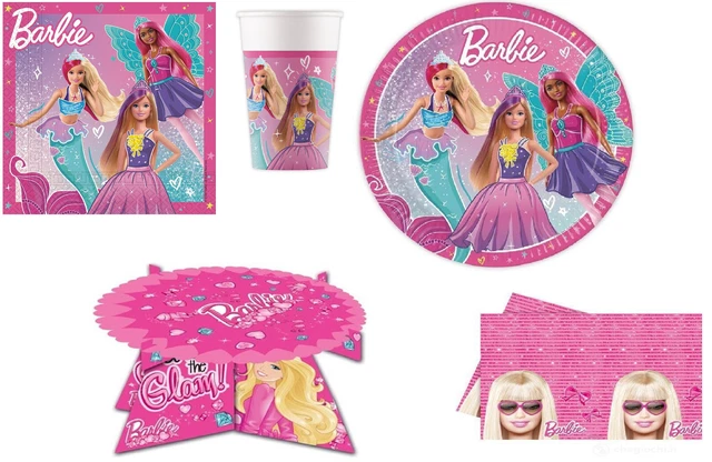 Ensemble De Vaisselle Enchantimals (assiettes, Tasses, Serviettes, Nappe) - Neuf
