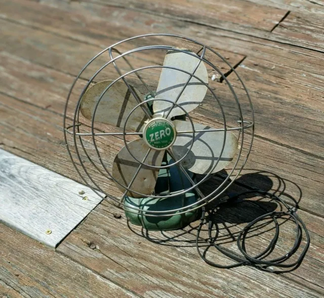 Retro McGraw ZERO Green Fan 1265R 55W 105-120V 60 Cycle Industrial Cage Prop