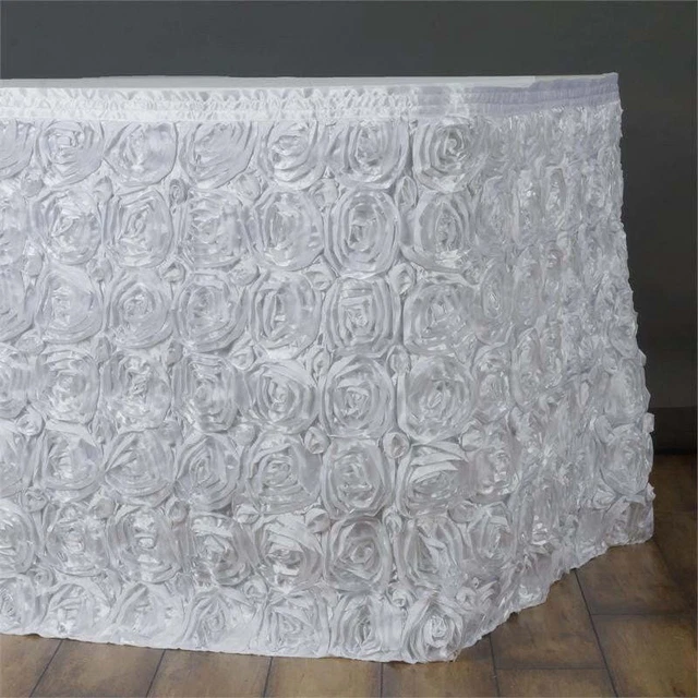 Wonderland Rosette Table Skirt Table Covers For Rectangle Or Round Tables