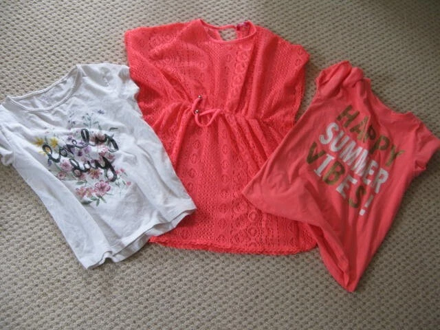 Lotto Lavoro Pacchetto Abbigliamento Ragazze: Tu, Primark: Top Spiaggia, T-Shirt Età 10-11 Anni