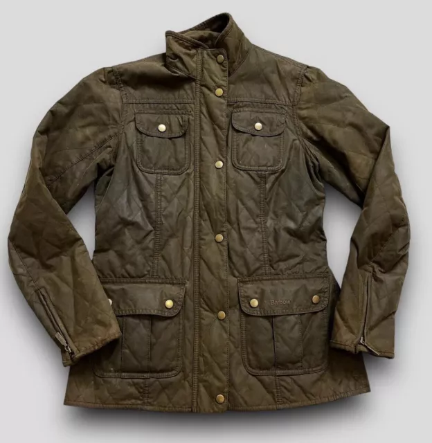 LADIES BARBOUR UTILITY Waxed Jacket Rustic Brown UK 16 L1094 50.00 PicClick UK