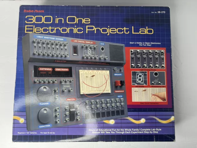 Radio Shack - 300 in One Electronic Project Lab Science Fair # 28-270 - Used