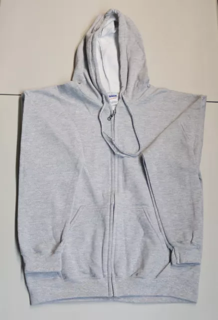 Gildan Heavy Blend Full Zip-Up Hooded Hoodie Sweatshirt Medium (M) Graphite Gray