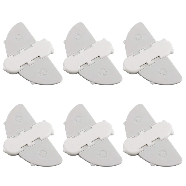 Confezione da 6 serrature per finestre, blocco finestra scorrevole sicurezza bambini super adesivo, n. DQ7T6