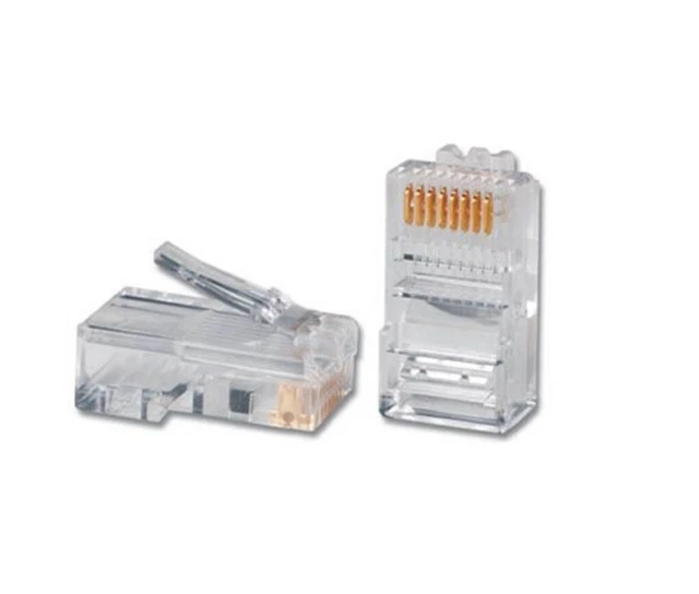 5 CONNECTEUR FICHE RJ45 UTP 5E Mâle PVC Réseau Lan Ethernet Téléphone ...