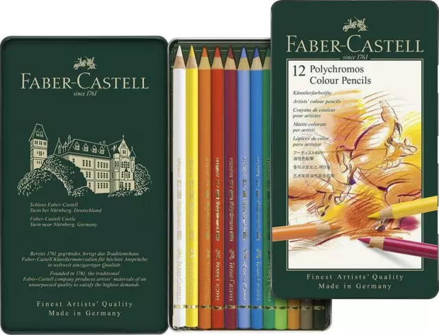 Faber-Castell Tin of 12 Polychromos Artists' Pencils