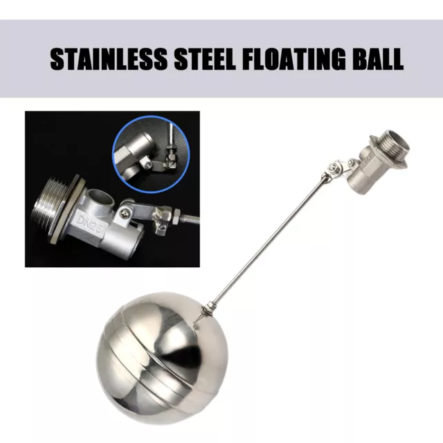 Stainless Steel  1/2 inch Floating Ball Valve Tank Water Level Control DN15