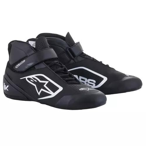 Alpinestars Schuhe Tech 1k v2 schwarz/weiß - Kartschuhe Fahrerschuh Motorsport