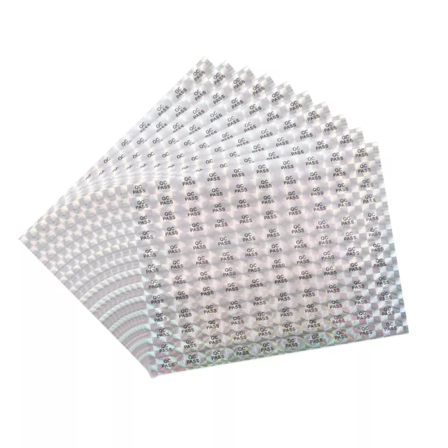 QC Passed Stickers Oval Shape Adhesive Labels 6 x 10mm Pack of 15 Laser color