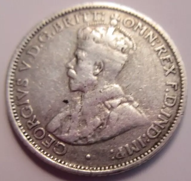 KING GEORGE V 6d SIXPENCE COIN .925 SILVER 1935 AUSTRALIA EF IN CLEAR FLIP