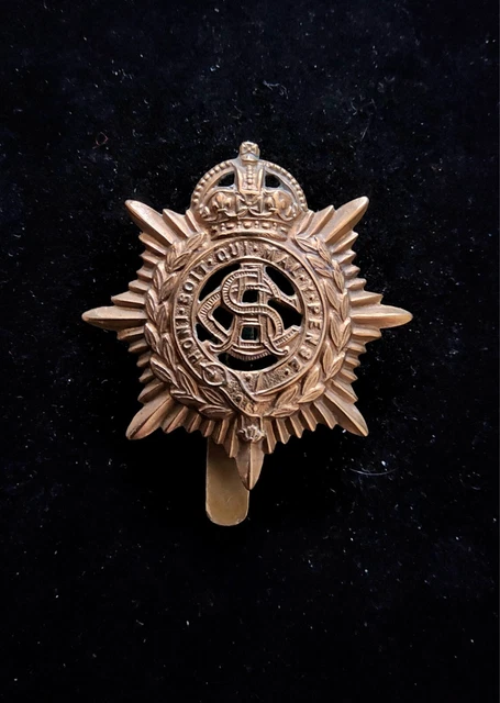 GENUINE WW1 ARMY Service Corps ASC Brass Cap Badge British Military ...