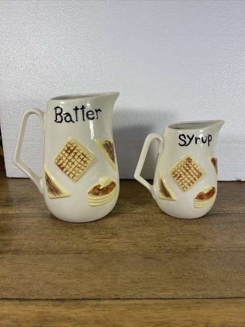 Syrup and Waffle Pancake Batter Pitcher