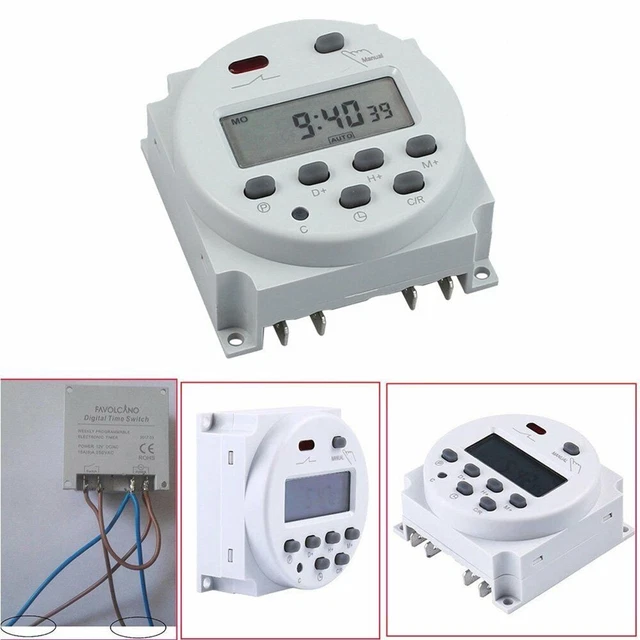 HIGH QUALITY TIMER 16A 60x60x30mm On/off Switch Programmable ...