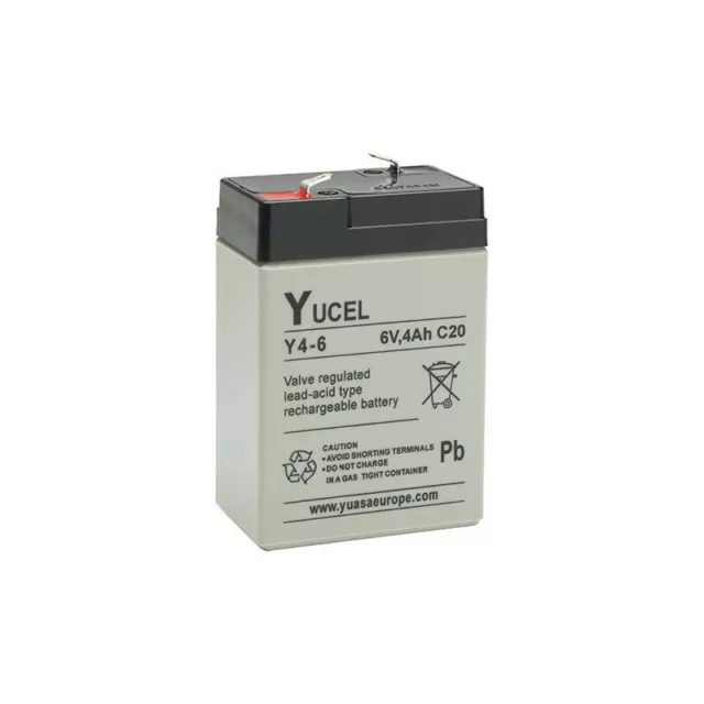 Batterie plomb étanche Y4-6 Yuasa Yucel 6v 4ah