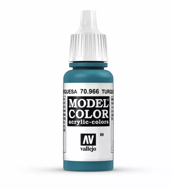 Vallejo Model Color 17 ml Acrylic Paint - Turquoise Turquoise 17 ml (Pack of 1)