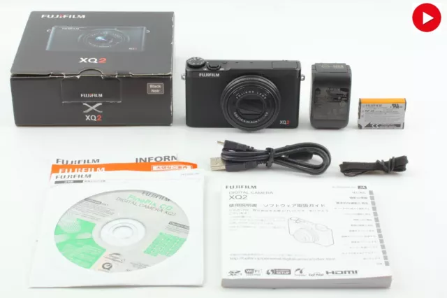 [NEAR MINT in Box ] FUJIFILM XQ2 12.0MP Wi-fi Wifi Digital camera Black Japan
