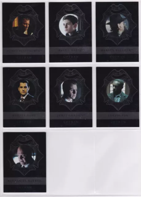 Gotham Season 2, Complete New Day Dark Knight Foil Parallel Chase Card Set ND1-7