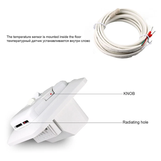 Thermostat hebdomadaire programmable de chauffage au sol 16A 230V compatibilité