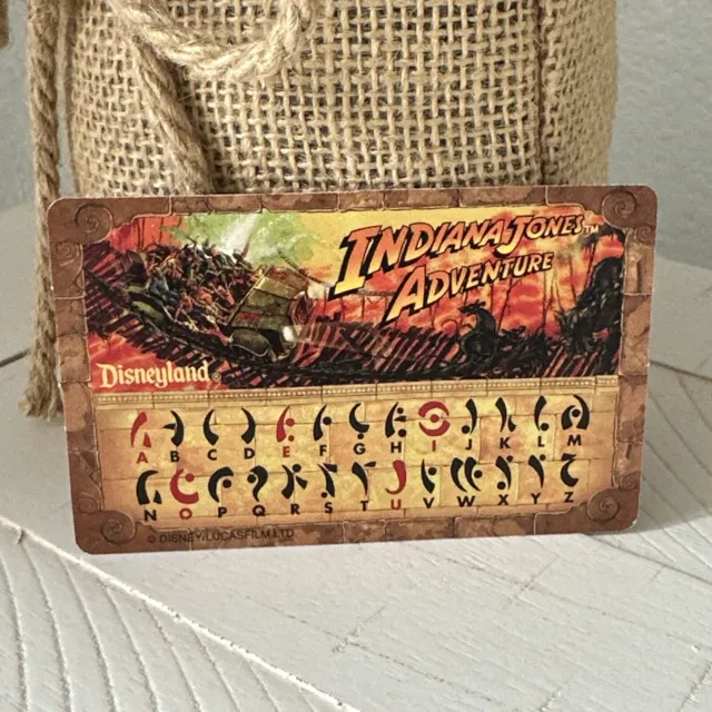 DISNEYLAND INDIANA JONES Adventure Decoder Card from AT&T 1995 Vintage ...