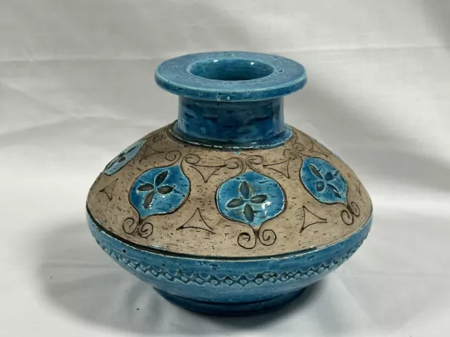 Vintage Bitossi Italian Pottery Studio, Rimini Blu by Aldo Londi, Blue Ceramics