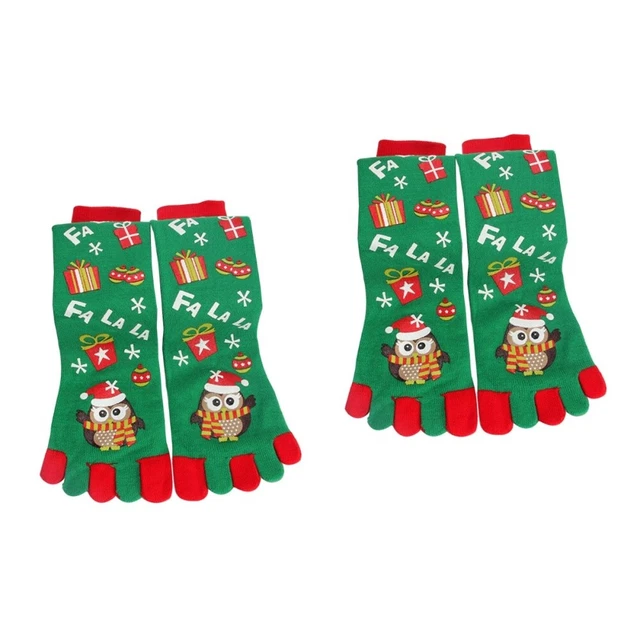 2 Pairs 5 finger socks Dessin Animé Chaussettes Dames Drôles De Chaussettes De N