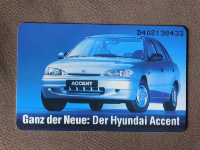 Nederlands Duitse Chip kaart MINT ONgebruikt - Hyundai Accent  opl 2000