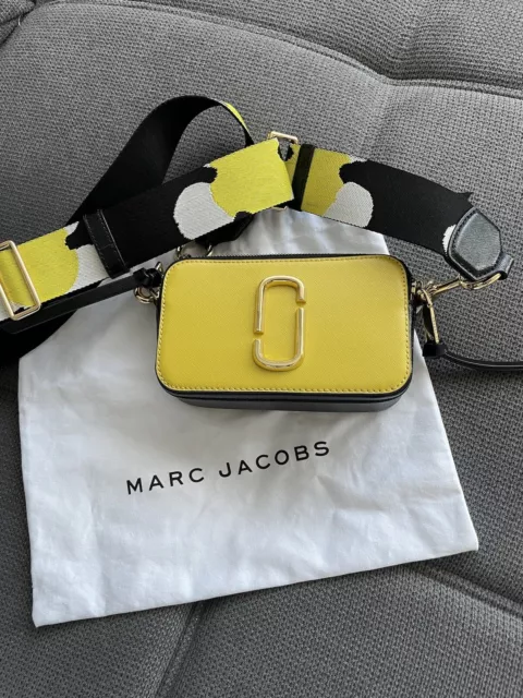 MARC JACOBS Strap Snapshot Small Camera Bag Leather gelb