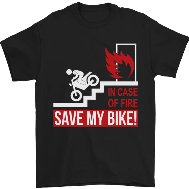 T-shirt da uomo moto di emergenza biker moto cotone Gildan