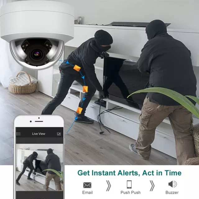 caméra de Surveillance dôme IP POE 4MP, dispositif de sécurité domestique/extéri 2