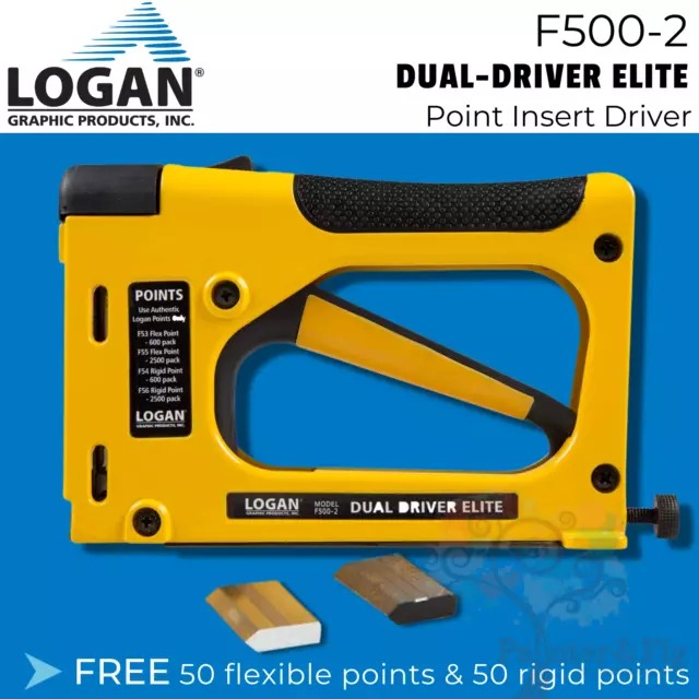 LOGAN F500-2 DUAL Drive Elite - Point Insert Driver - Picture Framing Tool  Gun $179.95 - PicClick AU