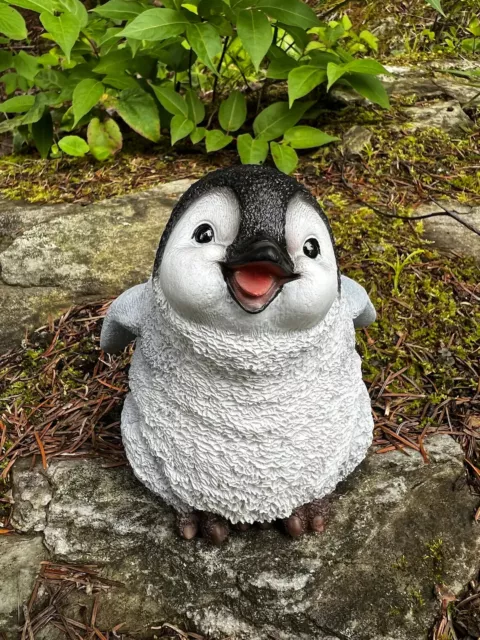 Small Laughing Penguin Figurine, Resin Tuxedo Bird, 5.75 in. Indoors or  Outdoor