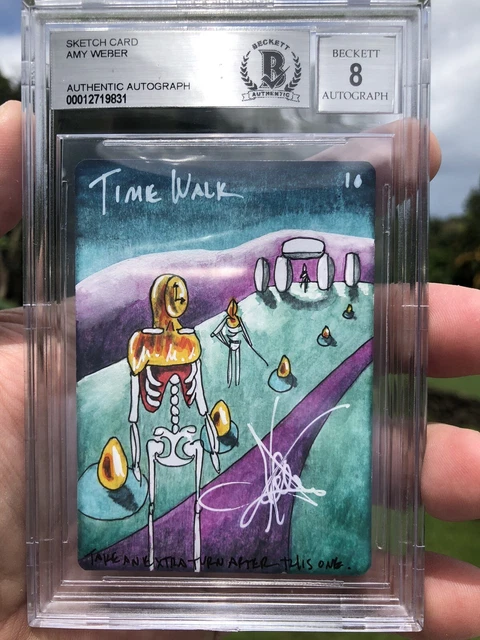 TIME WALK, ARTIST Sketch, Magic Mtg, Power 9, Amy Weber, Bas 8